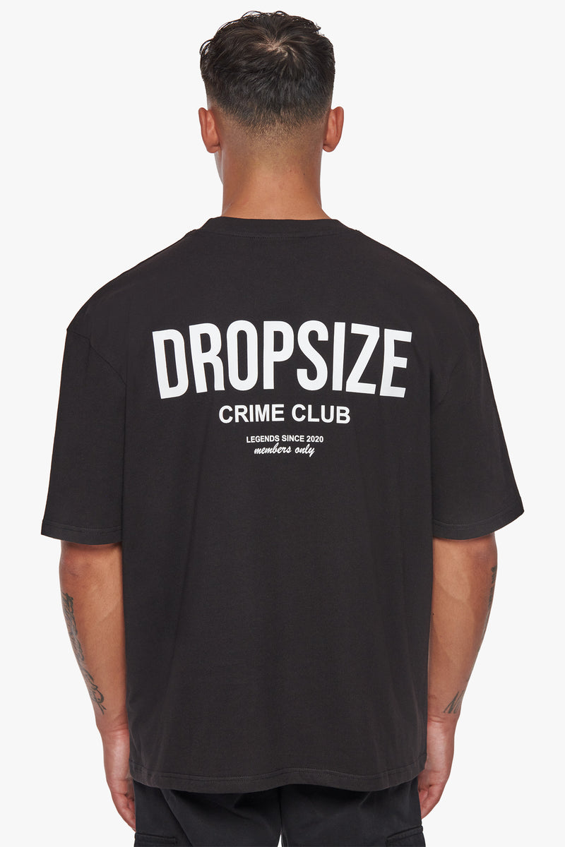 HEAVY OVERSIZE CRIME CLUB T-SHIRT BLACK