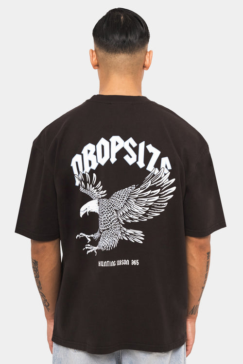 HEAVY OVERSIZE EAGLE T-SHIRT WASHED BLACK