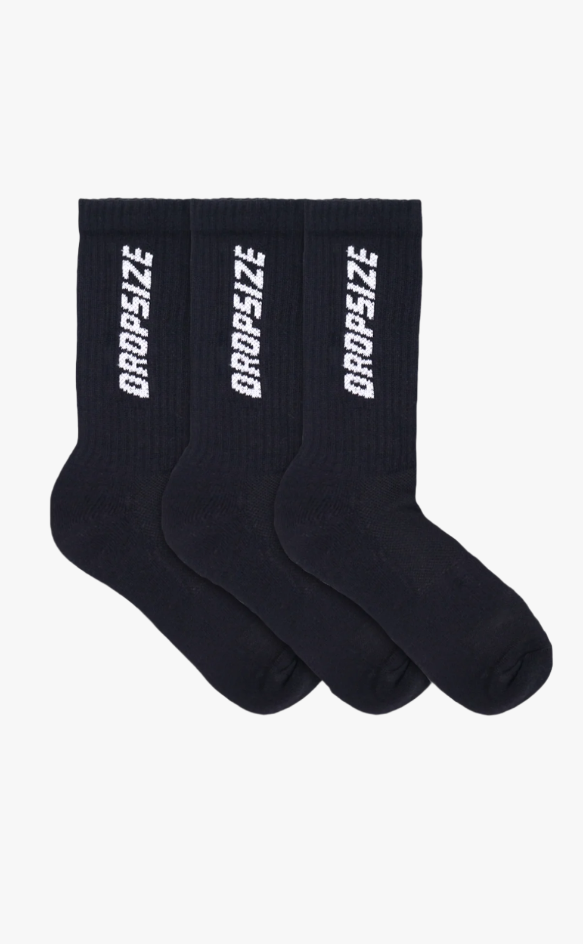VERTICAL LOGO 3 PACK SOCKS BLACK
