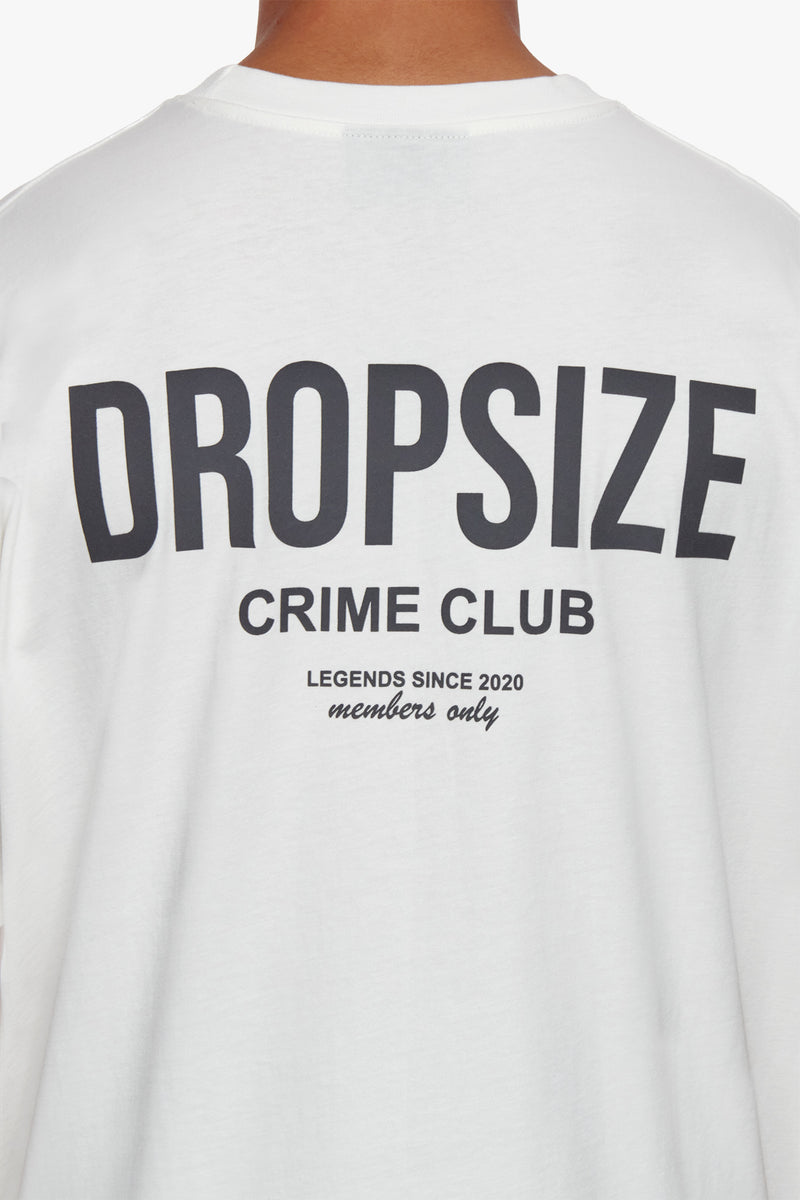 HEAVY OVERSIZE CRIME CLUB T-SHIRT CREAM WHITE