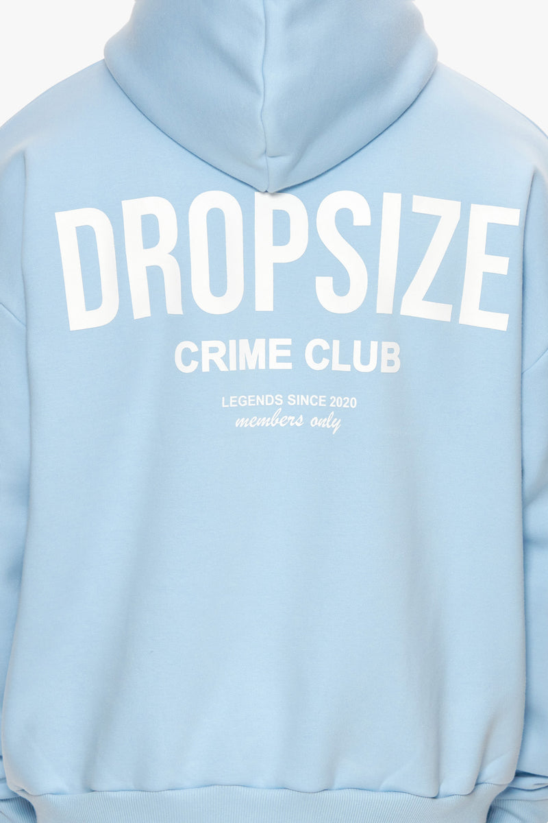 HEAVY OVERSIZE CRIME CLUB HOODIE BABY BLUE