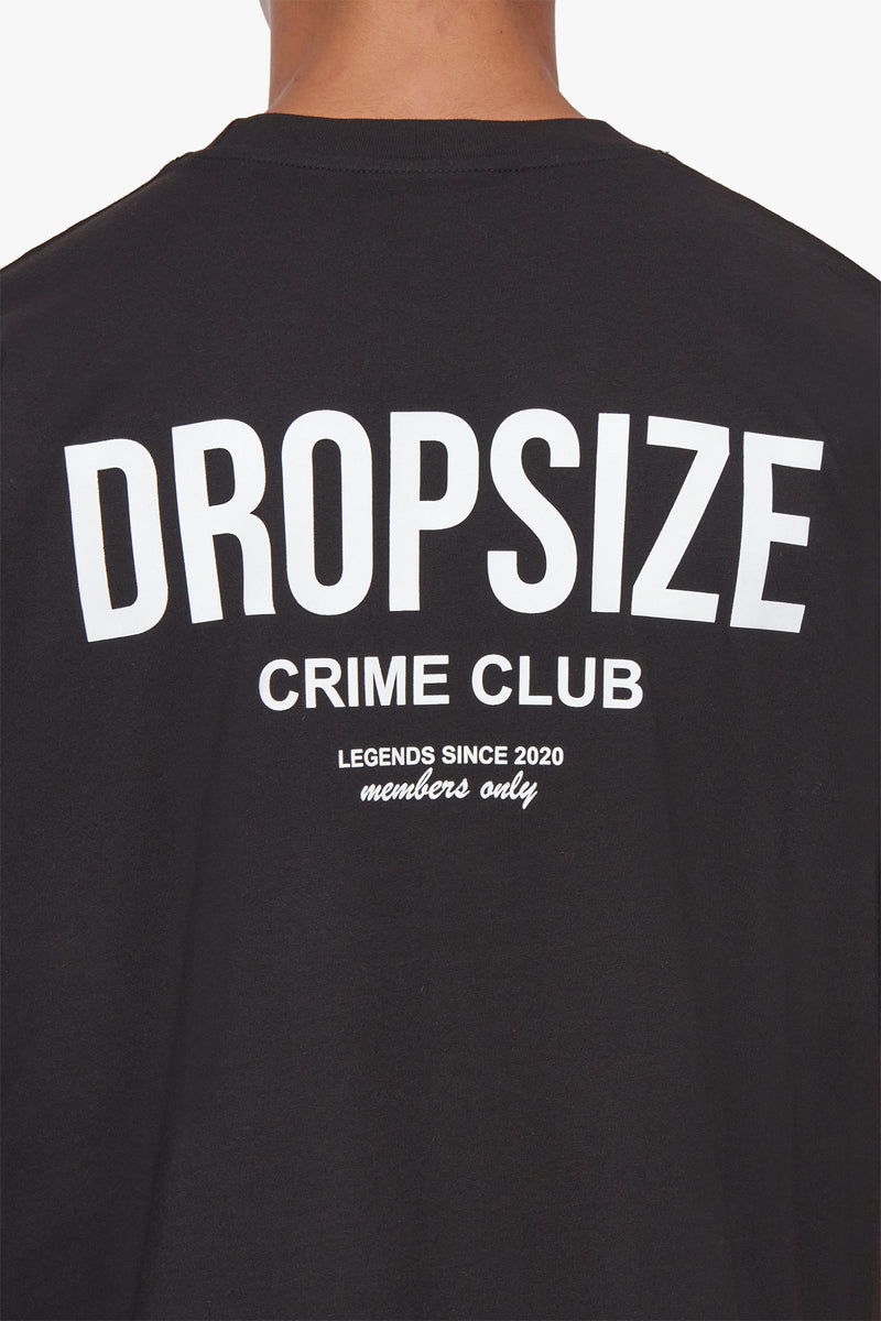 HEAVY OVERSIZE CRIME CLUB T-SHIRT BLACK