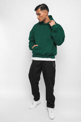HEAVY OVERSIZE RUBBER PATCH HOODIE GREEN
