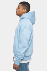 HEAVY OVERSIZE CIRCLE HOODIE BABY BLUE