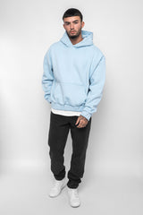 HEAVY OVERSIZE RUBBER PATCH HOODIE BABY BLUE