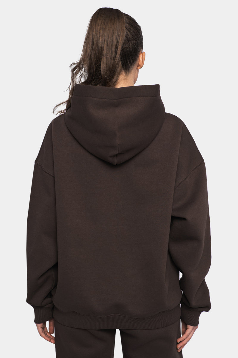 Weekday oversized hoodie in brown