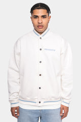 HEAVY CRIME COLLEGE JACKET BABY BLUE WHITE