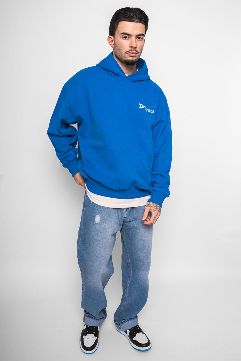 SUPER HEAVY OVERSIZE EMBO HOODIE ROYAL BLUE